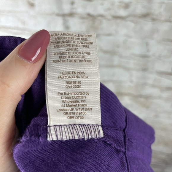 Free People Fleur Du Jour Purple Shift Dress Purple Sz XS Embroidered Off Should - Picture 3 of 10